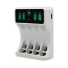 Battery charger QOLTEC 50848 for NiMH AAA (R03) and AA (R6) cells with LCD display