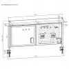 Ergo Office desk divider / organizer, max load 10kg, white board, width 1116mm, black, ER-301 B