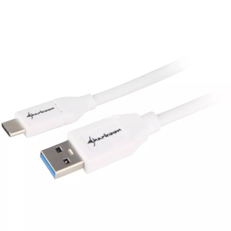 USB 3.2 Gen 2 Cable, USB-A Plug > USB-C Plug (White, 1 Meter)
