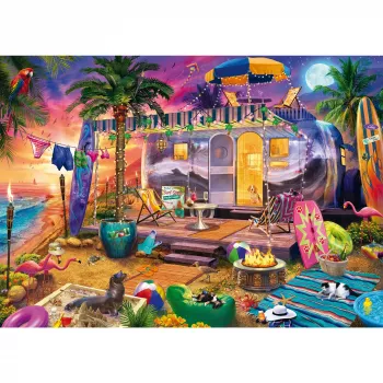 Puzzle schmidt spiele Jeff Haynie 1000 pieces — caravan by the sea, scenic 1000-piece jigsaw