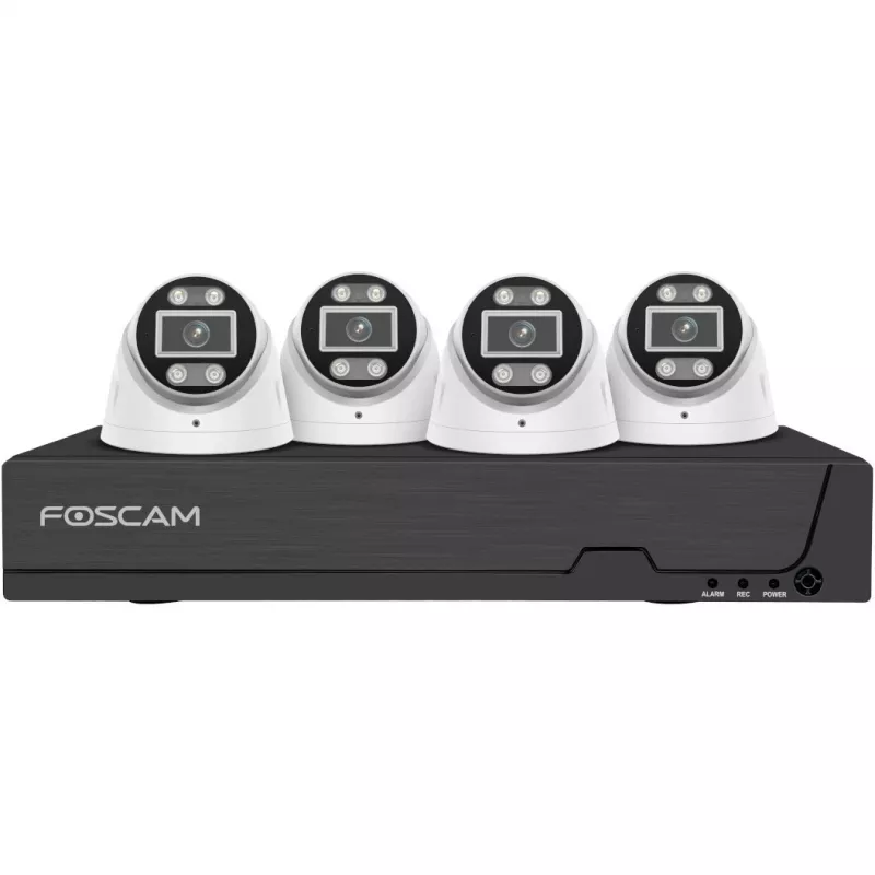 Foscam FN9108E-T4-2T LAN IP-Überwachungskamera-Set 8-Kanal mit 4 Kameras 3072 x 1728 Pixel (FN9108E-T4-2T)