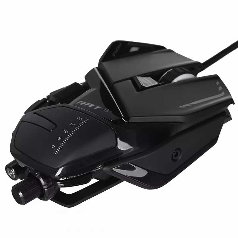 Gaming mouse Mad Catz R.A.T. 8+ — right-hand, optical, 16000 DPI, 11 buttons, USB Type-A, 145 g