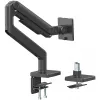 Monitor Mount DIGITUS Single, clamp, for up to 49 inch (124.5 cm), 20 kg, VESA 75x75–100x100, tilt -20° to 50°, height adjustable, black