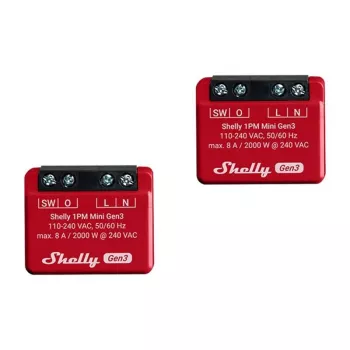 Smart switch Shelly 1PM Mini Gen3 1P Wireless 110-240V