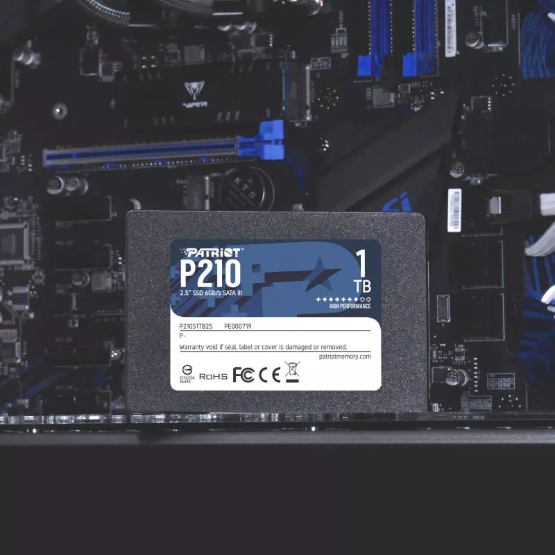 2.5 inch SATA III SSD PATRIOT P210 1 TB — 500 MB/s read, 400 MB/s write, 7 mm height