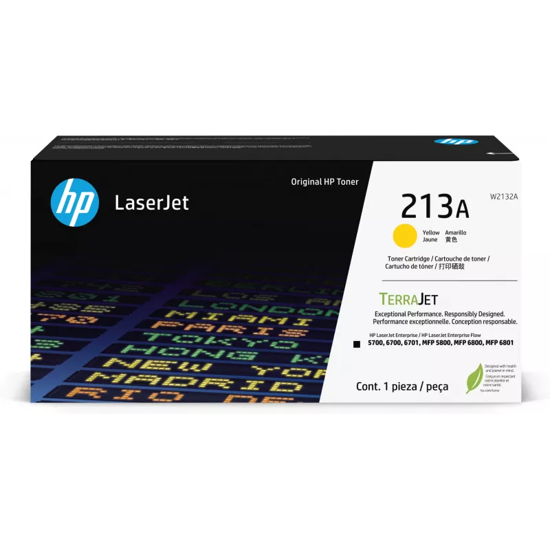 HP 213A Yellow Original LaserJet Toner Cartridge, 3000 pages, Yellow, 1 pc(s)