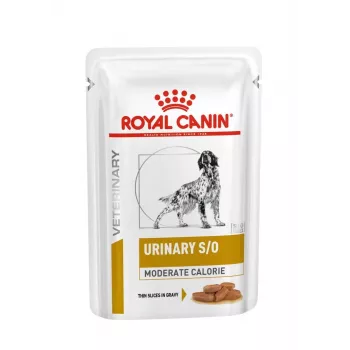Wet dog food Royal Canin Urinary S/O Moderate Calorie pouches 12 x 100 g, adult, 80% moisture, 8% protein