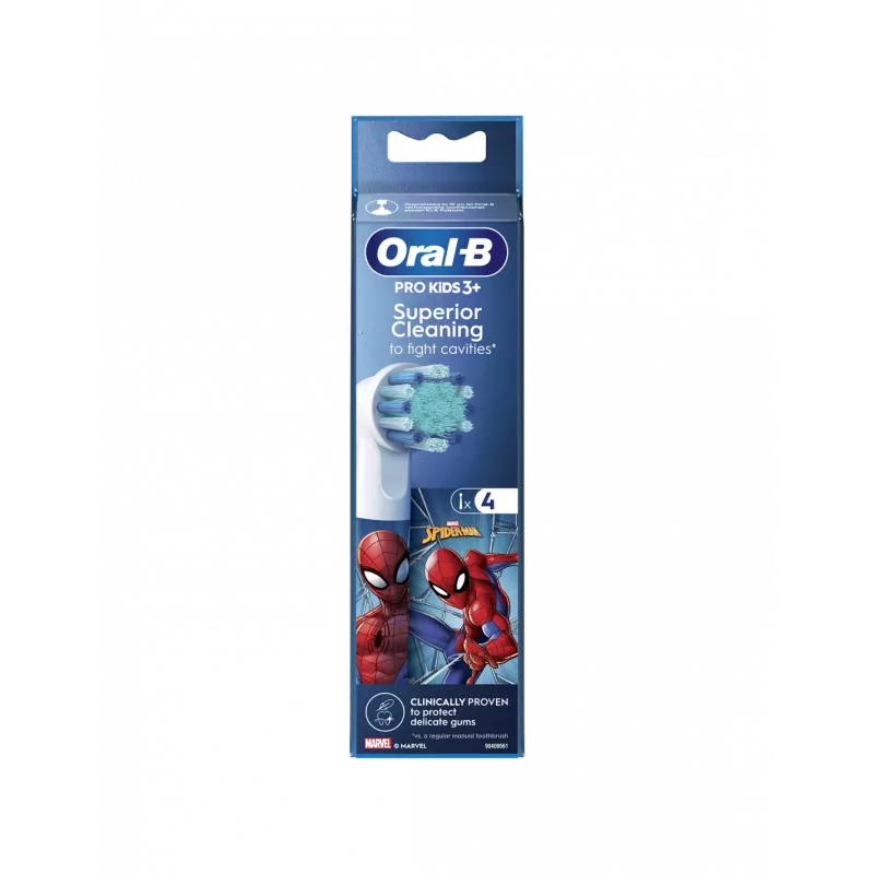 Oral-B EB10-4 Kids Spiderman replacement brush heads, 4 pcs