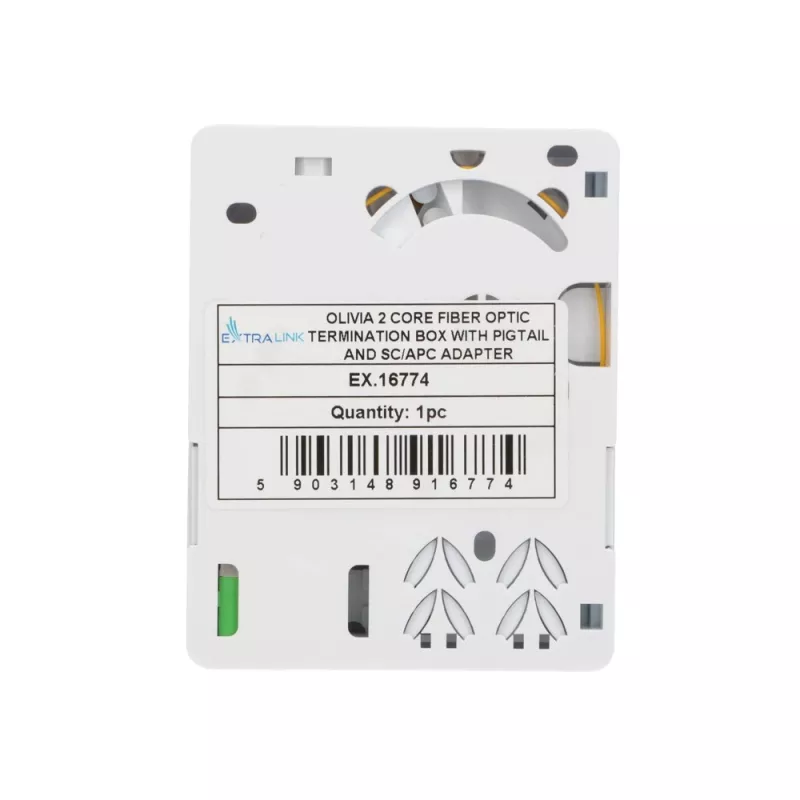 Extralink Olivia Fiber Optic Box, 2 Splices, with Pigtail and SC/APC Adapter