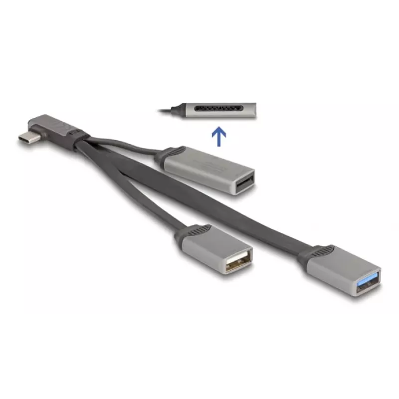 DeLOCK 64303 USB 3.2 Gen 1 Type-C Hub 5000 Mbit/s Grey