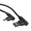 ROLINE USB 2.0 Cable, angled, Type A reversible - Micro B, ST/ST, black, 0,8 m (11.02.8720)
