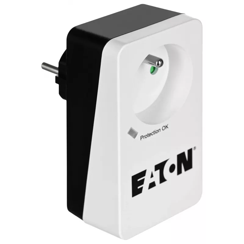 Surge protection box Eaton Protection Box 1 FR — 1 Type E outlet, 220–250 V, 16 A, 4000 W, black, compact