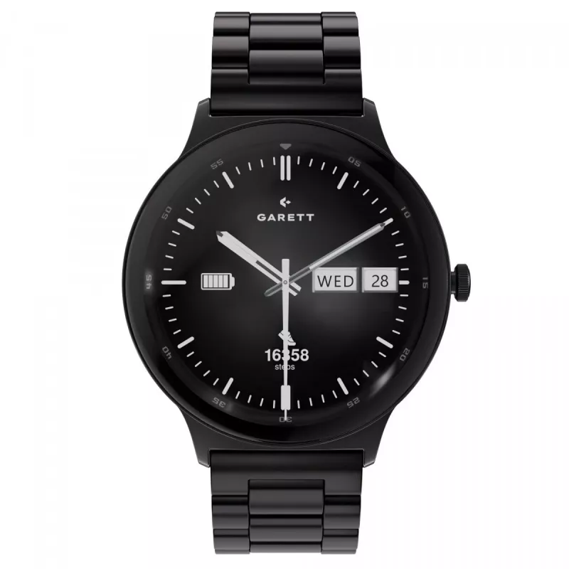 Smartwatch Garett Quantum — black stainless steel