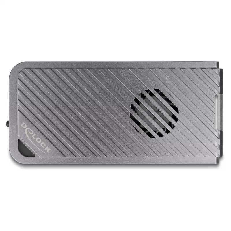 SSD enclosure DELOCK 42025 for 1 x M.2 (PCIe, USB4 Gen4, USB-C) Grey, aluminium