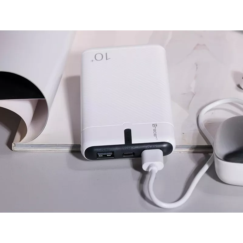 Power bank EnerGo 10000mAh white-black