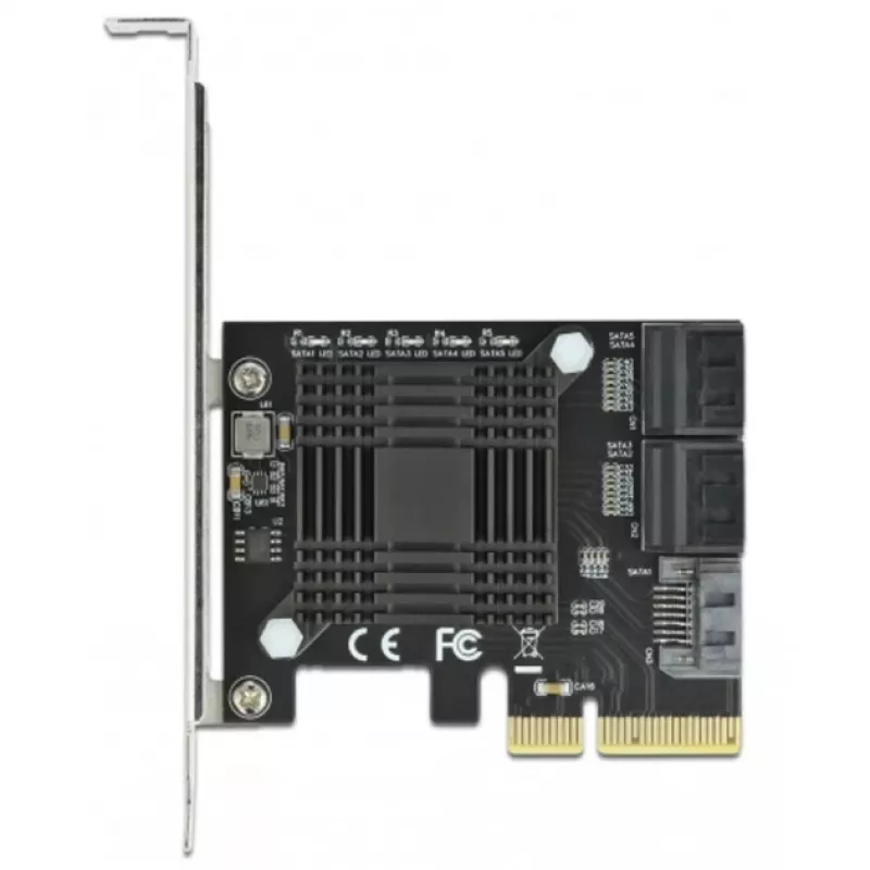 SATA PCI Express x4 Card DeLOCK 5 port Low Profile Form Factor