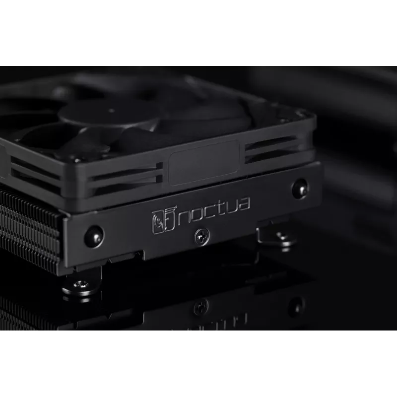 CPU cooler Noctua NH-L9i chromax.black, low-profile 92 mm fan, LGA1151/LGA115x/AM4 support, 37 mm height, 95x95 mm heatsink