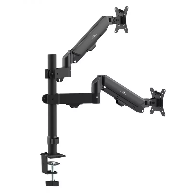 Maclean 2 monitor mount, gas spring, 17-32, 2-10kg, black, MC-136