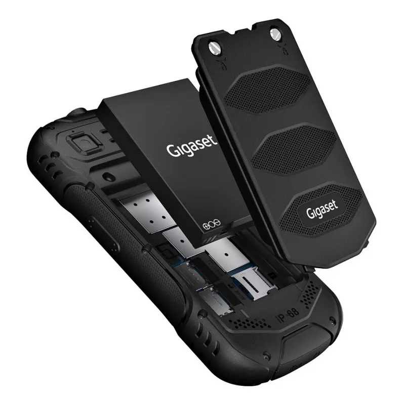 GIGASET GLX 8 ACTIVE black 6,1 cm 2,4 inch Display Push-to-talk Funktion 2500 mAh Battery IP68 2 MP Camera Dual-SIM Bluetooth