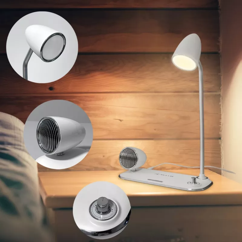 Wireless Desk Charger Tellur TLL151371 with Bluetooth Speaker and Desk Lamp