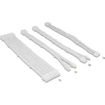 Extension Cable Set DELOCK 84542 — 5-piece sleeved 30 cm