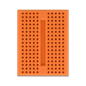 Breadboard DELOCK 18319, plastic prototype board, orange, 36×46×10 mm