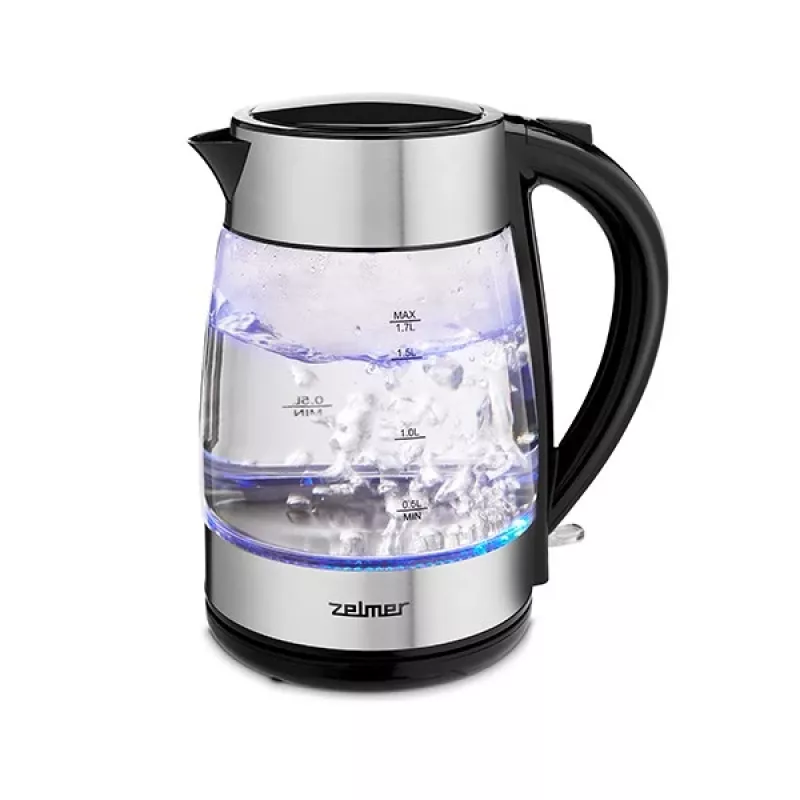 Electric kettle Zelmer 1.7 L 2200 W Black Stainless steel