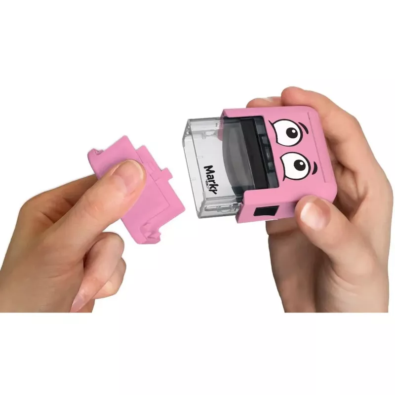 Colop Marky Rectangular Pink Stamp for Paper and Textile