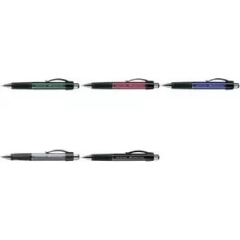 Ballpoint pen Faber-Castell 140789 — blue ink, triangular black/grey body, 1 pc
