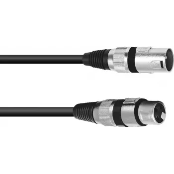 Speaker cable PSSO 2x2.5 mm², XLR connectors, 5 m, black