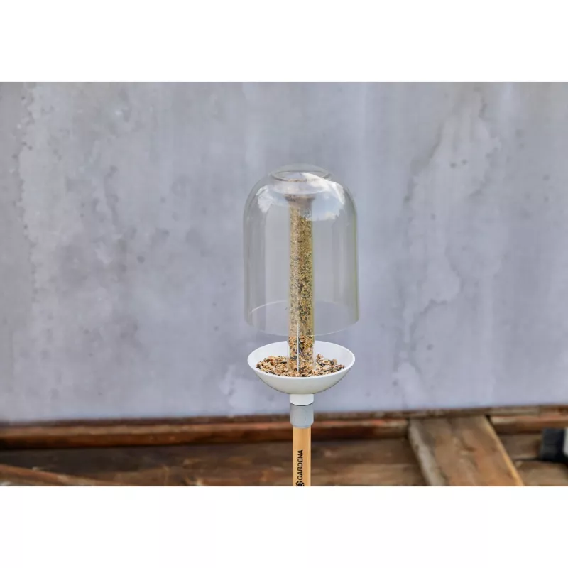Bird feeder Gardena ClickUp! Transparent White Acrylic