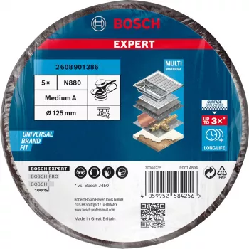 Bosch N880 Metal, Paint, Stainless steel, Steel Sanding disc