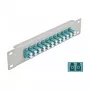 Fiber Optic Patch Panel DeLOCK 10 inch 12 Port LC Duplex Aqua 1U Grey
