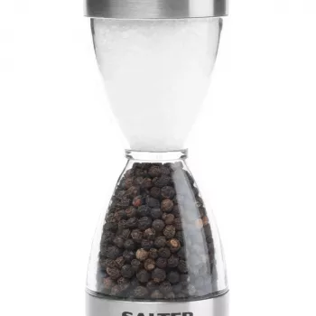 Mechanical Salt & Pepper Mill Salter 7611 BKXRUP1 2-in-1 adjustable grind settings stainless steel