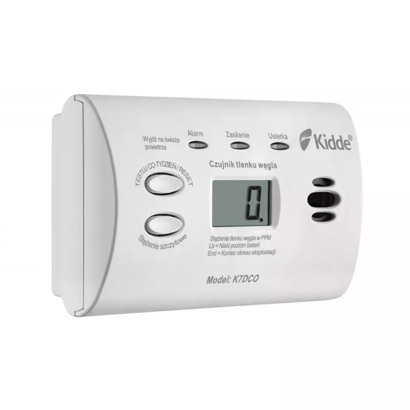 Carbon monoxide detector Kidde K7DCO with display White