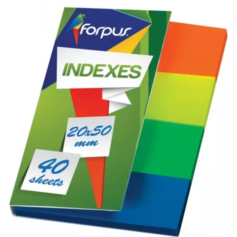Index Forpus, 20x50mm, Assorti, Plastic (4x40) 0718-102