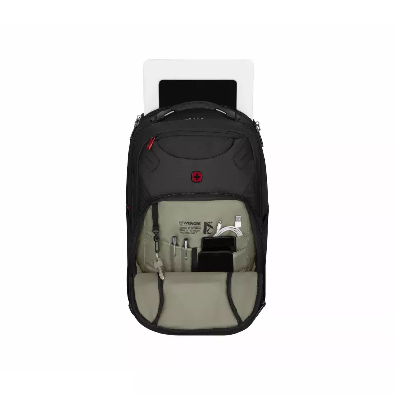Casual backpack Wenger SwissGear Cosmic Black Polyester PVC rPET