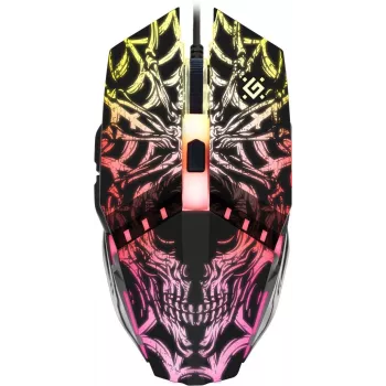 Gaming mouse DEFENDER GM-670L Ambidextrous optical, 2400 DPI, 5 buttons, wired, black, RGB