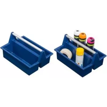 Tool Carry Box allit McPlus Carry P 40 PP — blue, ergonomic aluminum handle, model 457280