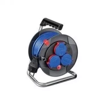 Extension Cable hugo brennenstuhl AT-N05V3V3-F 15 m with 3 AC outlets, IP44 protection