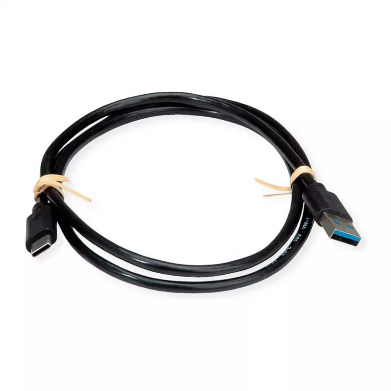 ROLINE RM USB 3.2 Gen 1 Cable, A-C, ST/ST, black, 0,5 m