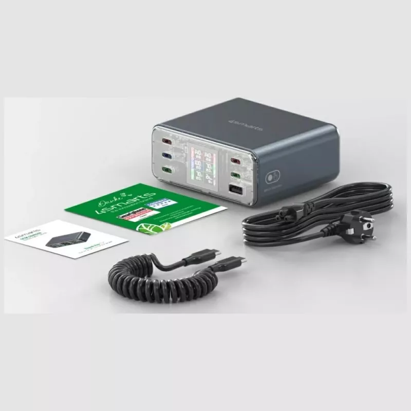 Charging station 360W 5xUSB-C + 1xUSB-A GaN