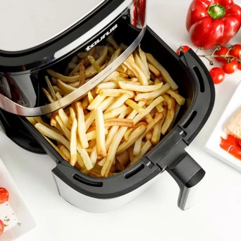 Air fryer Taurus Air Fry 7S 1600W 6.5L, stainless steel, 8 programs, 80–200°C, touch control
