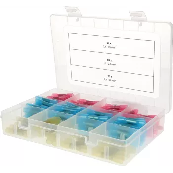 Crimp heat-shrink connector set ks tools 970.0790 0.5–6.0 mm², 200 pcs