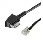 Wentronic Goobay TAE-N Connection Cable (International Pin out) 4-pin, Black, 6 m - TAE-N-Plug to RJ11/RJ14-Plug (6P4C) (50952)
