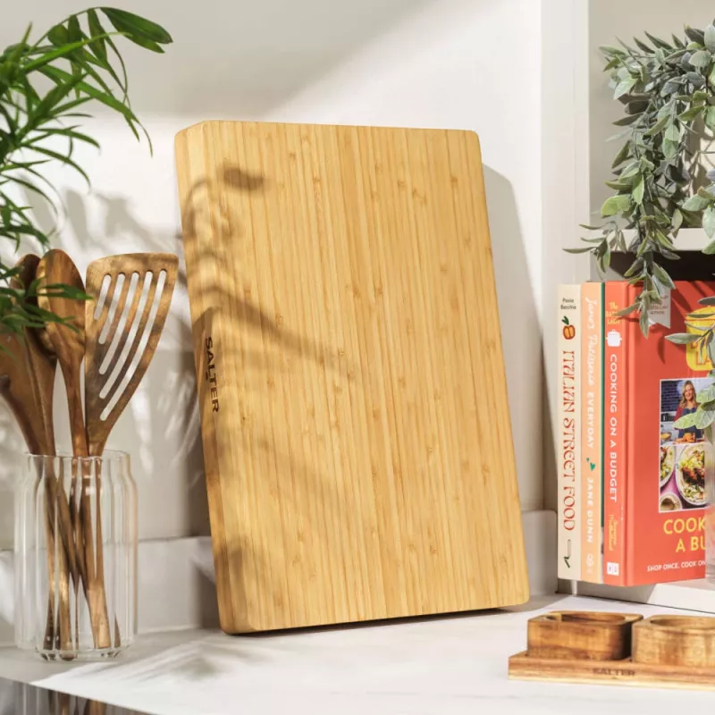 Chopping board Salter BW13307RD bamboo eco-friendly design, rectangular cutting board