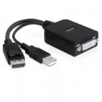 Video cable adapter DeLOCK 61855 0.23m DisplayPort DVI-I Black
