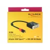 Video Cable Adapter DeLOCK 61213 USB Type-C to DVI 0.2m Black