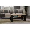 Coffee table top e shop STOLIK KAWOWY ŁAWA MODERN 2P SLIM Dąb Artisan black slats
