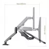 Maclean MC-860N Monitor Mount, with Gas Spring, 13-27, 8 kg, Black